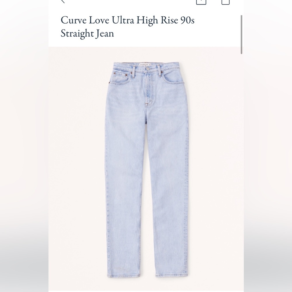 Abercrombie and Fitch Ultra high rise 90s straight jeans- size 8 curve love